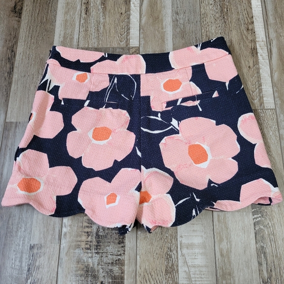 Anthropologie Georgie Floral Scalloped Shorts Size 0 - Picture 4 of 9